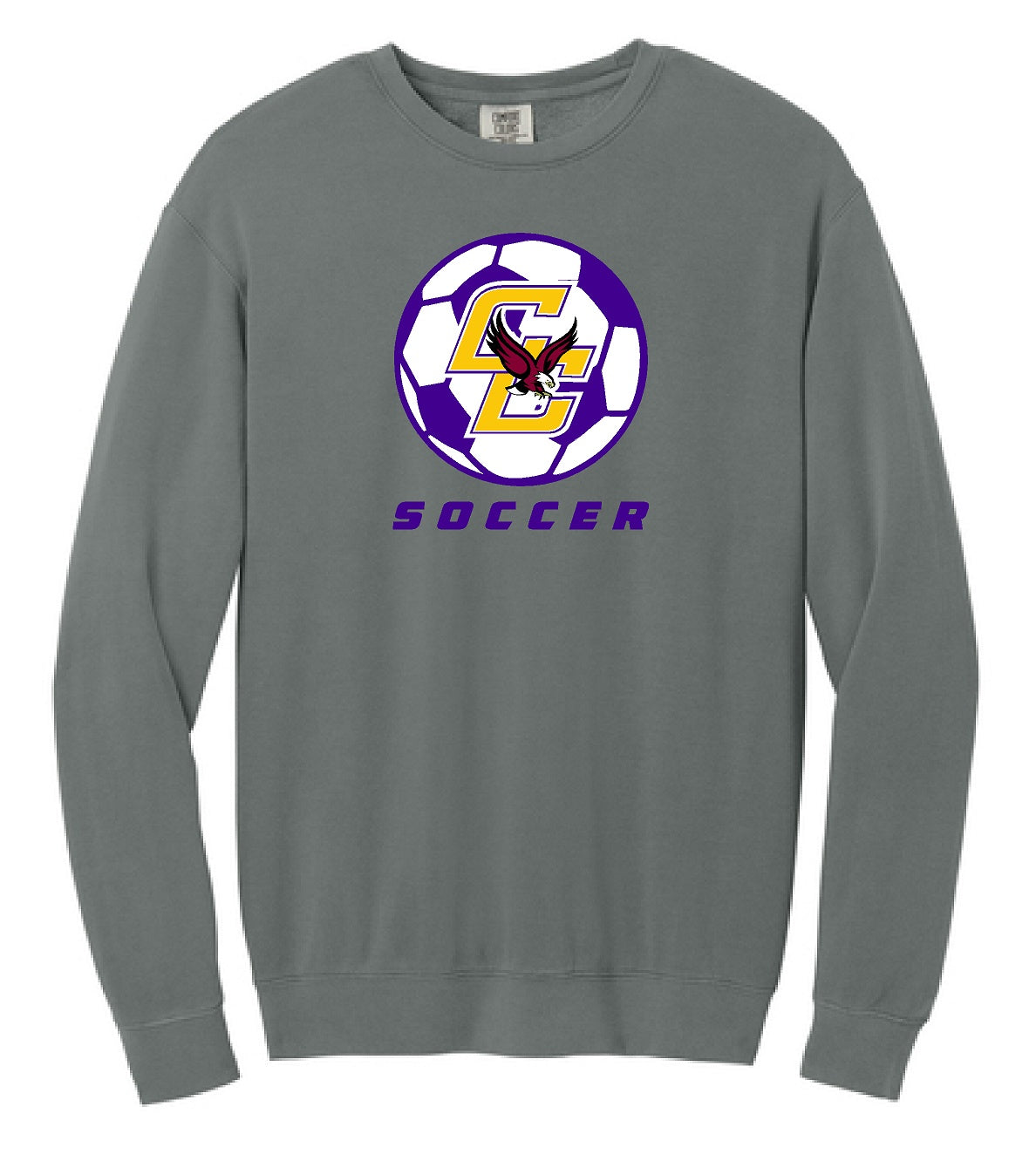 Soccer Port & Company® Beach Wash® Garment-Dyed Crewneck Sweatshirt PC098
