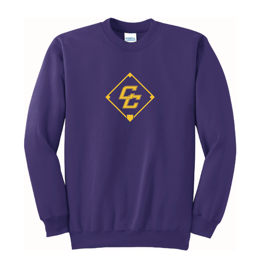 Port & Co™ Essential Fleece Crewneck Sweatshirt - Purple