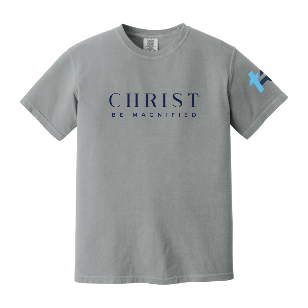 Christ be Magnified - CC Short Sleeve Tee - Grey