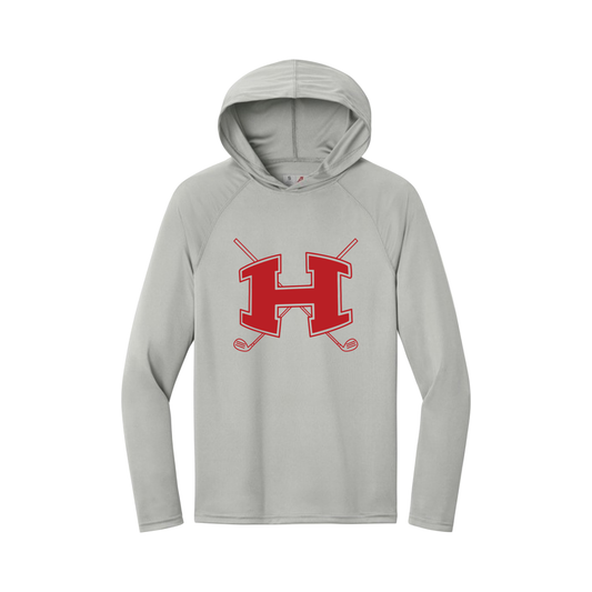 A4 Cooling Performance L/S Hooded Tee - Silver