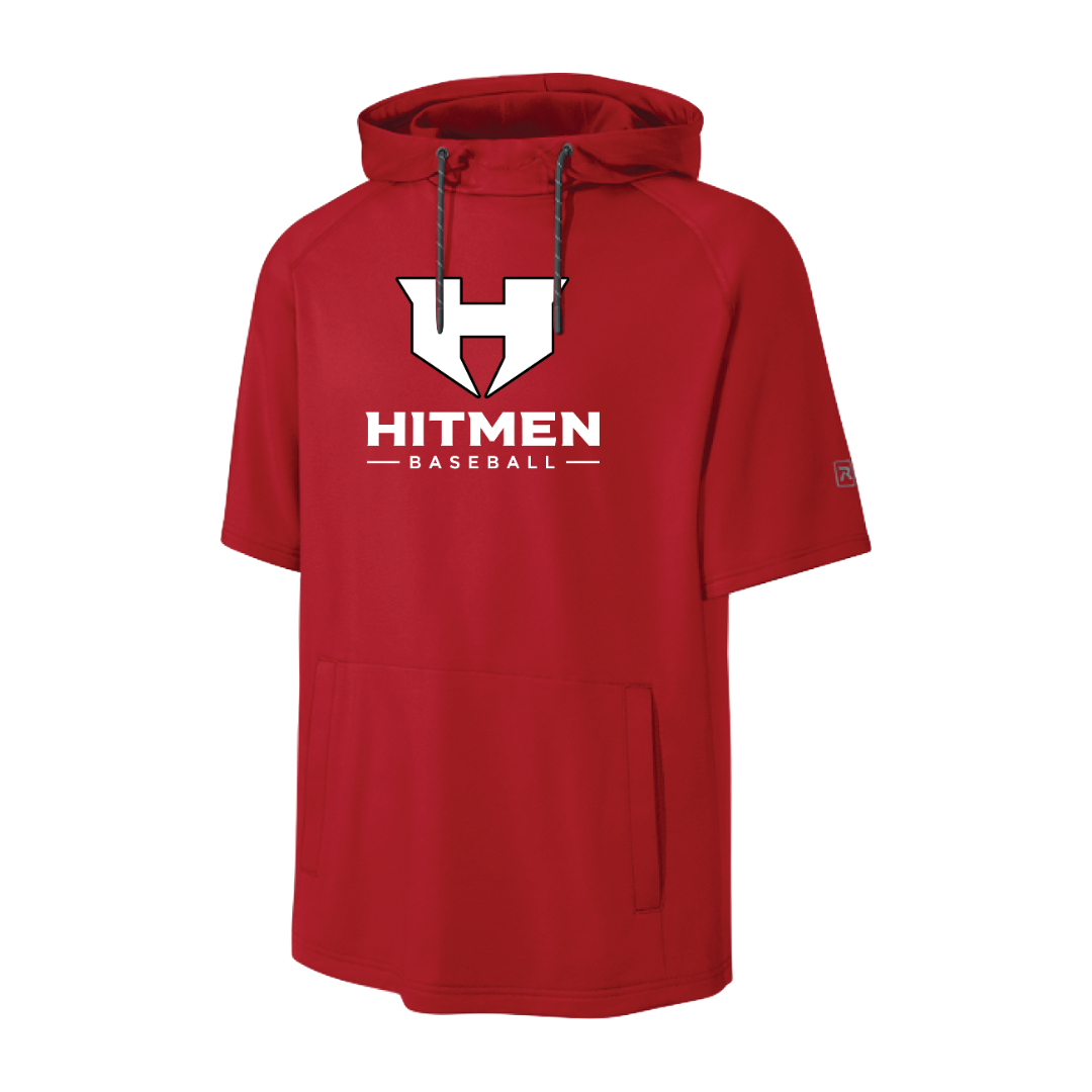 Richardson Charge Performance Fleece Short Sleeve Hoodie - Red
