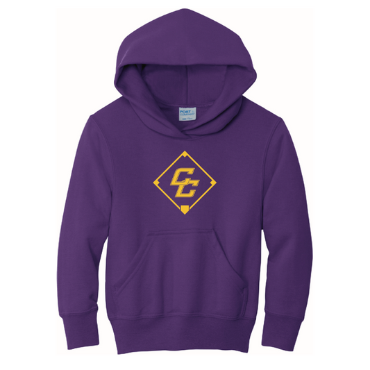 Port & Co™ Youth Core Fleece Pullover Hooded Sweatshirt - Purple