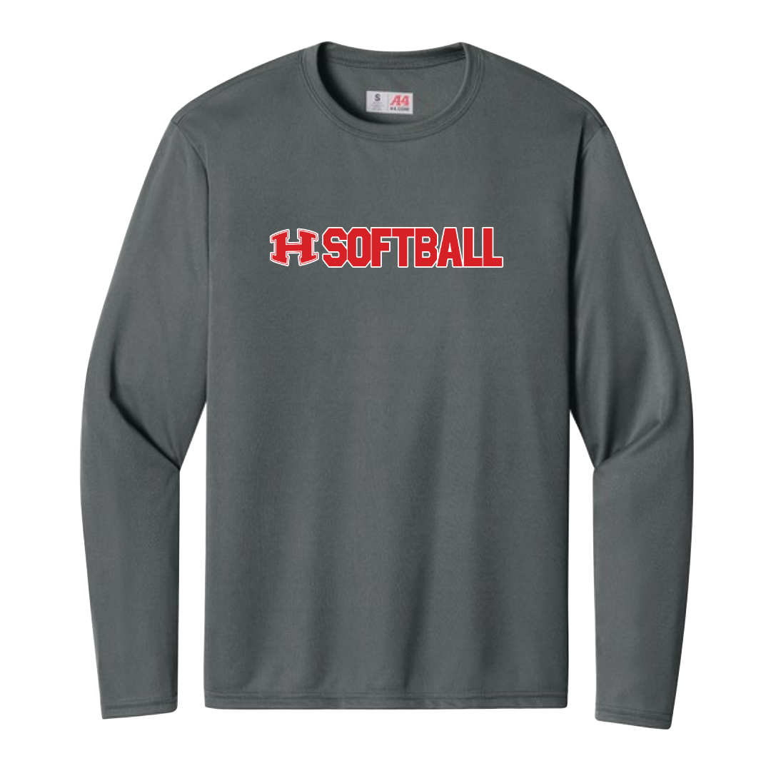 Grey - A4 Cooling Performance Long Sleeve Tee