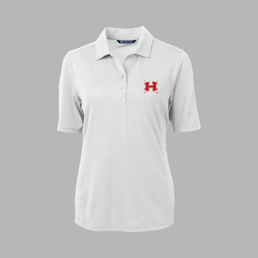 Womens Cutter & Buck Virtue Eco Pique Recycled Polo - White
