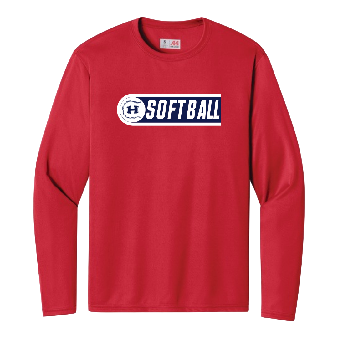 Red - A4 Cooling Performance Long Sleeve Tee