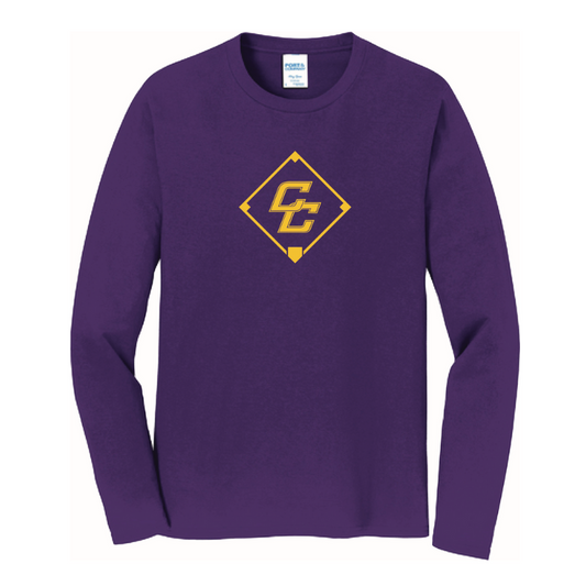 Port & Co™ Long Sleeve Fan Favorite™ Tee - Purple