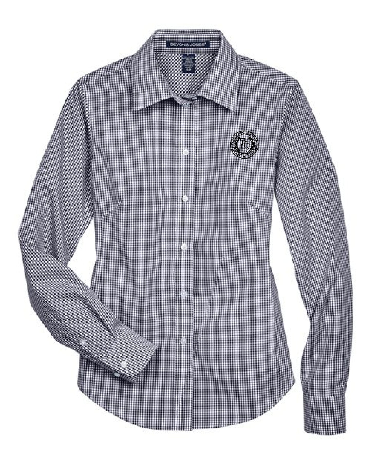 Women's Crown Collection® Gingham Check Woven Dress Shirt - D640W